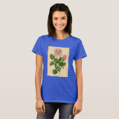 Botanischer Druck - Tee-Rose T-Shirt (Vorne ganz)