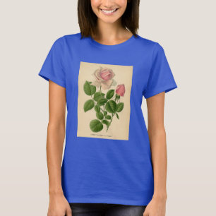 Botanischer Druck - Tee-Rose T-Shirt