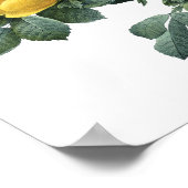 Botanischer Druck von YELLOW ROSE von Redoute Poster (Ecke)