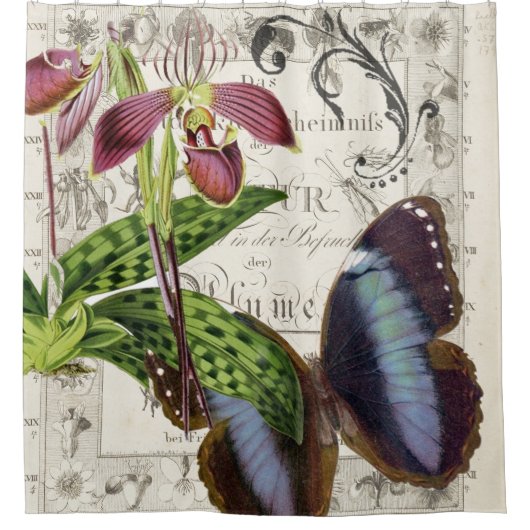 Botanischer Duschvorhang (Vorderseite)