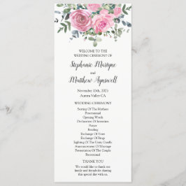 Botanischer Dusty Pink Bläschen Eukalyptus Programm