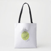 Botanischer einfacher Minimalgeflecht von Dahlia m Tasche (Vorderseite)