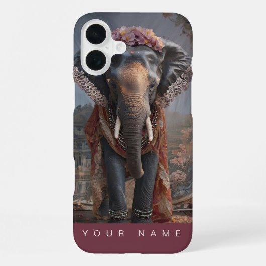 Botanischer Elefant iPhone Hülle (Rückseite)
