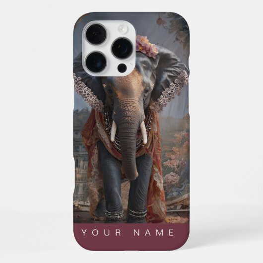 Botanischer Elefant iPhone Hülle (Rückseite)