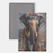 Botanischer Elefant Magnet (Vorderseite/Rückseite)