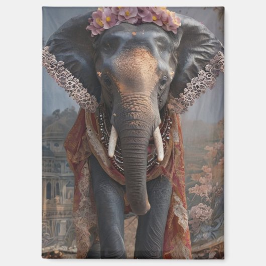 Botanischer Elefant Magnet (Vorderseite)