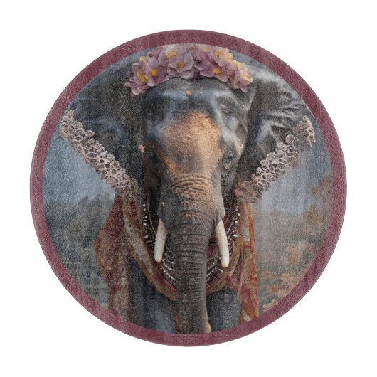 Botanischer Elefant Schneidebrett (Vorderseite)