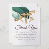 Botanischer Eleganter Arzt | Krankenversicherung D Dankeskarte (Vorderseite)