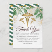 Botanischer Eleganter Arzt | Krankenversicherung D Dankeskarte (Vorne/Hinten)