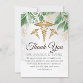 Botanischer Eleganter Arzt | Krankenversicherung D Dankeskarte (Vorderseite)