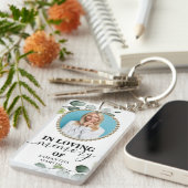 Botanischer Eleganter Gedenkgutschein Schlüsselanh Schlüsselanhänger (Vorderseite rechts)