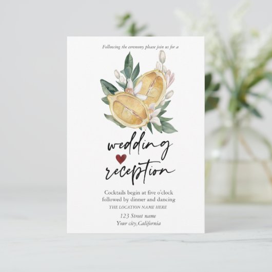 Botanischer Empfang Einladung (Stehend Vorderseite)