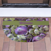 Botanischer Empfang lila und Cream Hydrangea Fußmatte