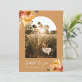 botanischer Erntedank Dankeskarte (Stehend Vorderseite)