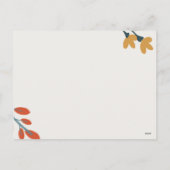 Botanischer Erntedank Feiertagspostkarte (Rückseite)