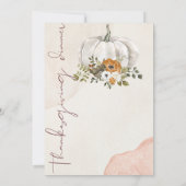 Botanischer Erntedank mit eigener Marke für Wasser Einladung (Rückseite)