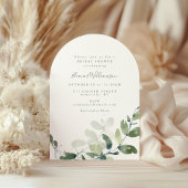 Botanischer Eukalyptus Boho Arch Form Brautparty Einladung