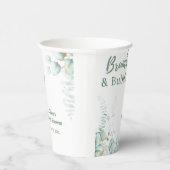 Botanischer Eukalyptus-Brunch & Bubbly-Brautjungfe Pappbecher (Rechts)