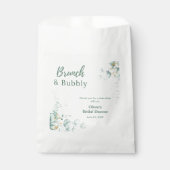 Botanischer Eukalyptus-Brunch & Sprudel-Brautabsch Geschenktütchen (Vorderseite)