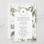 Botanischer Eukalyptus-Circles-Moss Einladung (Vorderseite)