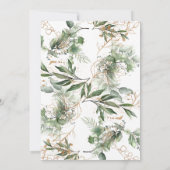 Botanischer Eukalyptus Eleganter Fall Einladung (Rückseite)