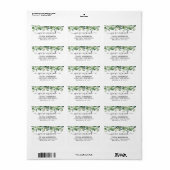 Botanischer Eukalyptus-Foliage Wir bewegen uns Adressaufkleber (Vorne)