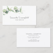 Botanischer Eukalyptus Greenerity Script Manager Visitenkarte (Vorne/Hinten)