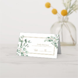 Botanischer Eukalyptus Grüne Hochzeit Platzkarte