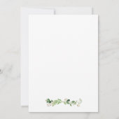 Botanischer Eukalyptus-Grüner Gold W Einladung (Rückseite)
