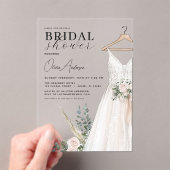 Botanischer Eukalyptus Modernes Brautparty Rustika Acryleinladungen (Insitu (Handheld))