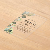 Botanischer Eukalyptus Modernes Brautparty Rustika Acryleinladungen (Ablage )