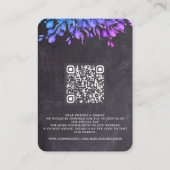 Botanischer Eukalyptus QR Code Rustikale Hochzeits Begleitkarte (Rückseite)