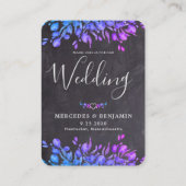 Botanischer Eukalyptus QR Code Rustikale Hochzeits Begleitkarte (Vorderseite)