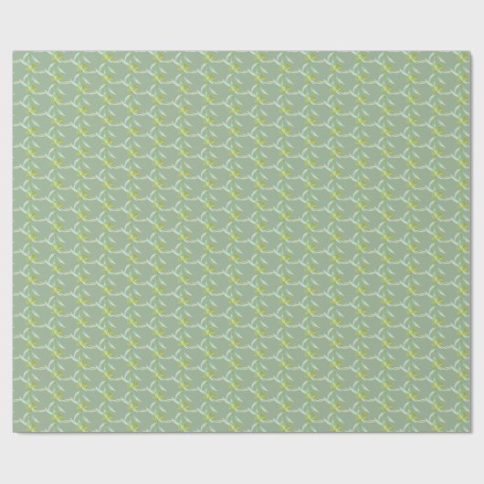 Botanischer Eukalyptus verlasse Aquarellkunstmuste Geschenkpapier (Flach)