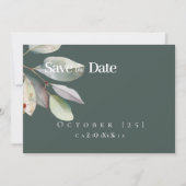 Botanischer Eukalyptus verlassen Save the Date Kar (Vorderseite)