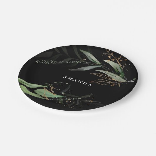 Botanischer Eukalyptus-Zweigstelle Pappteller (Schrägansicht)