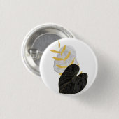 Botanischer exotischer Dschungel Button (Vorne & Hinten)