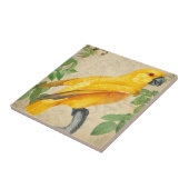 Botanischer Exotischer Wildtiersittich Fliese (Seite)