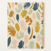 Botanischer Fall Blume und Blätter Muster Planer (Rückseite)