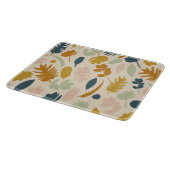 Botanischer Fall Blume und Blätter Muster Schneidebrett (Ecke)