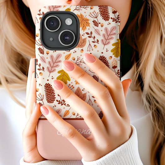Botanischer Fall Floral Blätter Skriptname Case-Mate iPhone Hülle