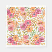 Botanischer Fall Floral Wasserfarbe Polterabend Serviette (Vorderseite)