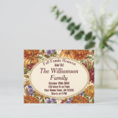 Botanischer Fall Floral Wiedersehen Postkarte (Stehend Vorderseite)