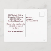 Botanischer Fall Floral Wiedersehen Postkarte (Rückseite)