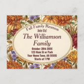 Botanischer Fall Floral Wiedersehen Postkarte (Vorderseite)