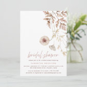 Botanischer Fall Herbst Brautparty Einladung (Stehend Vorderseite)