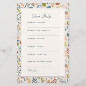 Botanischer Fall | Sehr geehrte Kinderkarten Briefpapier (Vorderseite)