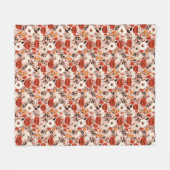 Botanischer Fall-Wildblumen Wiesenmuster Fleecedecke (Vorderseite (Horizontal))