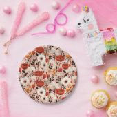 Botanischer Fall-Wildblumen Wiesenmuster Pappteller (Party)