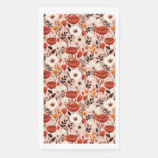 Botanischer Fall-Wildblumen Wiesenmuster Serviette